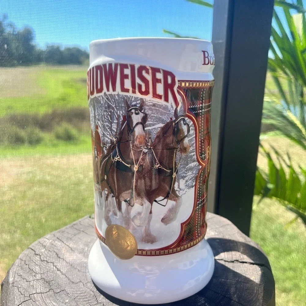2021 Budweiser Annual Holiday Stein Plaid Design